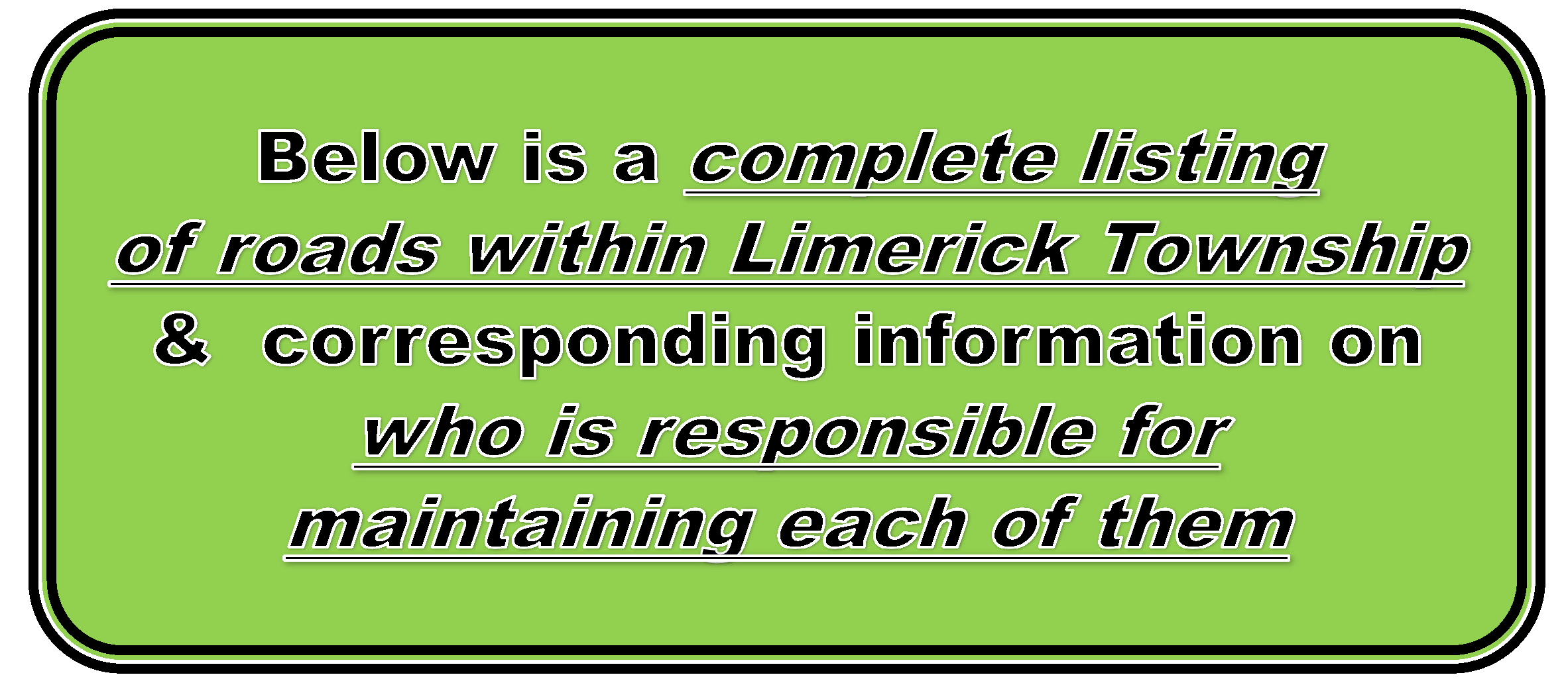 Title - Road Listing