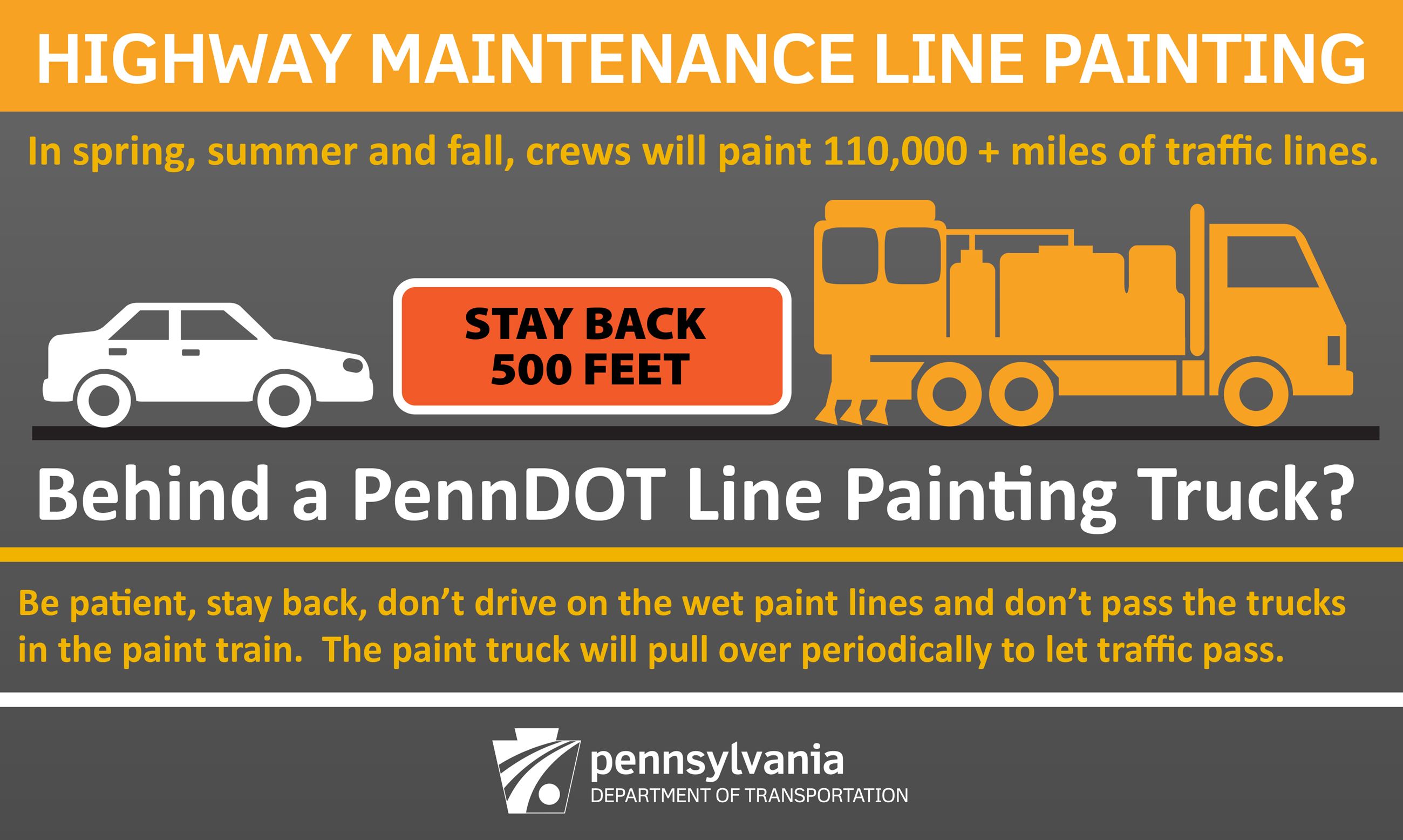 PennDOT General Line Painting Media Center Informational Image