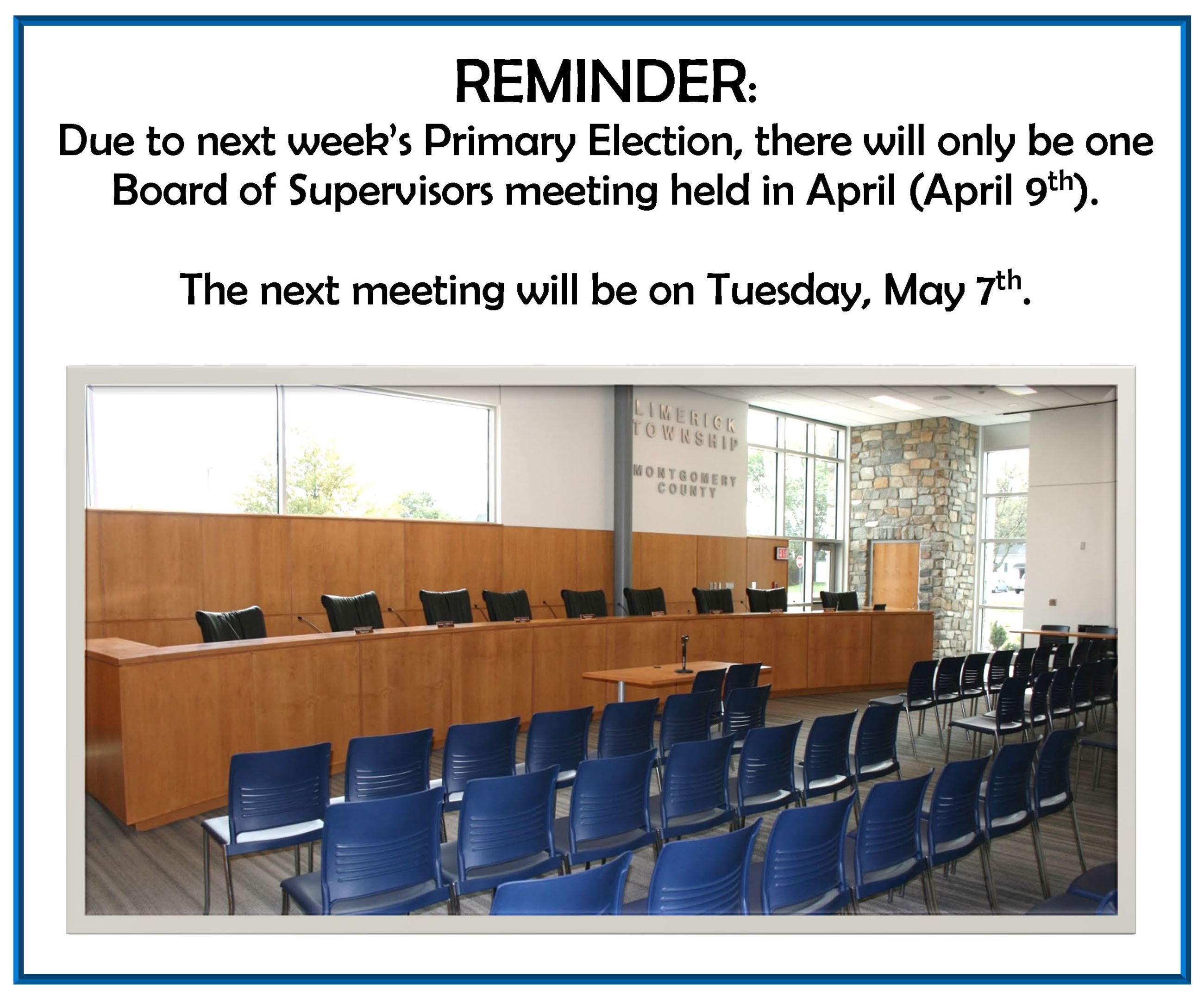 April meeting notice
